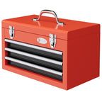 Werkzeugkiste mit 3 Schubladen, 1 Fach, stabile Stahlverschl¨¹sse, 45 x 24 x 27 cm, Rot