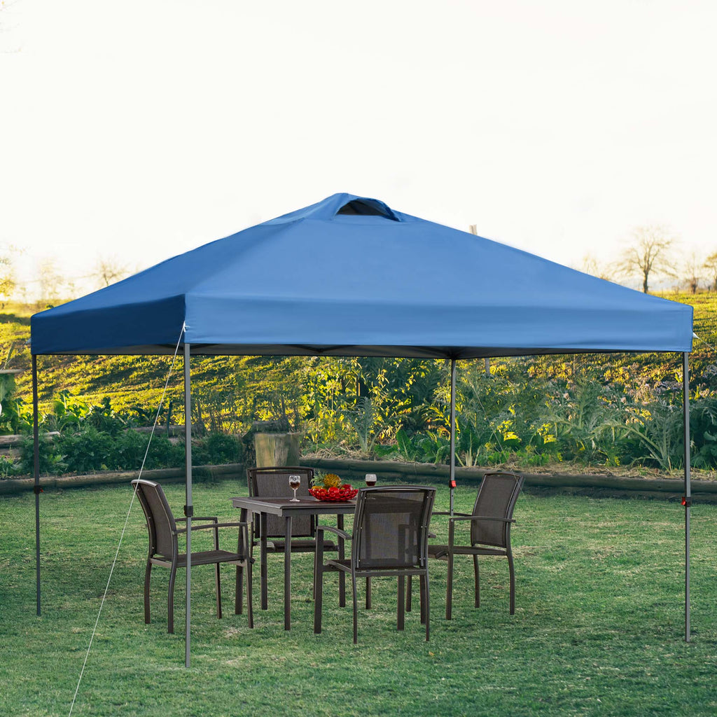 Garten-Pavillon, Faltpavillon, Festzelt, Gartenzelt inkl. Heringe Abspannseile, Oxfordstoff, 2,99 x 2,99 x 2,64 m, Blau