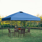 Garten-Pavillon, Faltpavillon, Festzelt, Gartenzelt inkl. Heringe Abspannseile, Oxfordstoff, 2,99 x 2,99 x 2,64 m, Blau