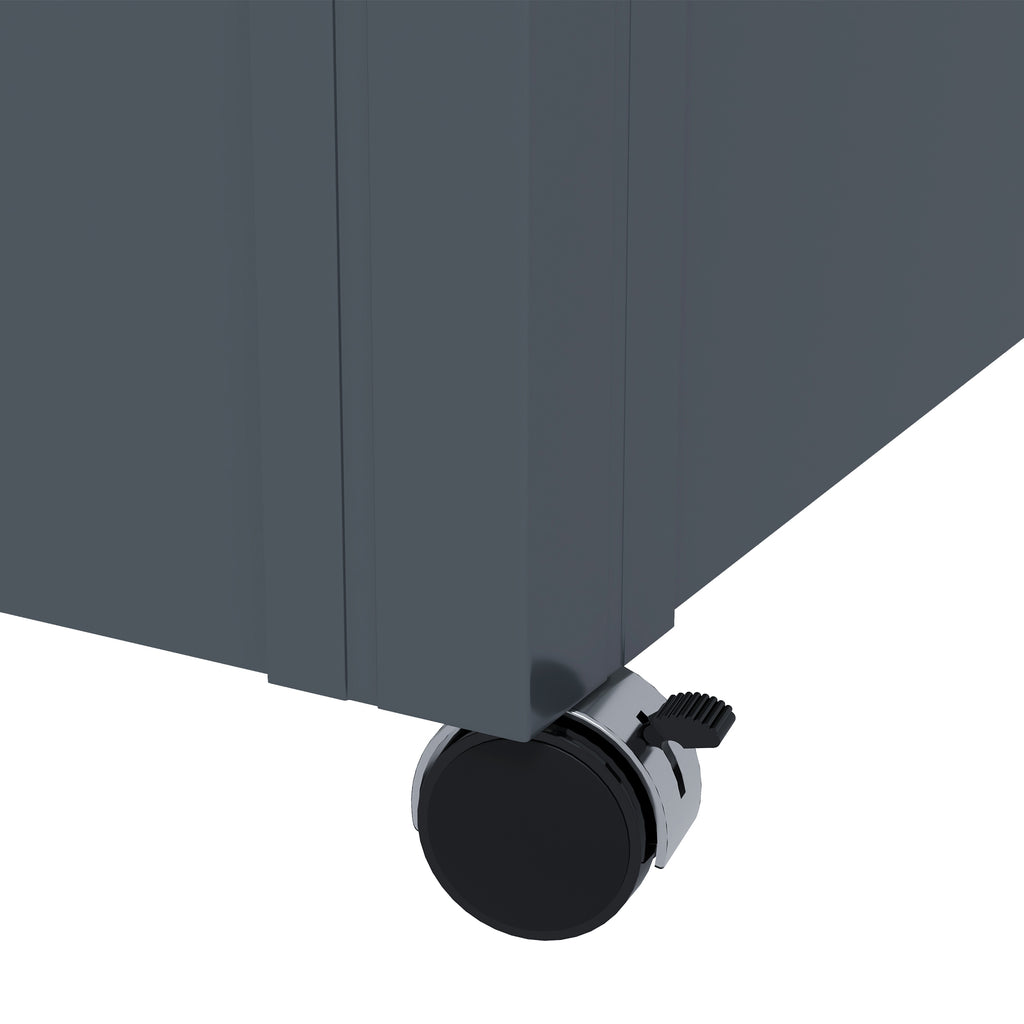 Gartenbox Metall 311 Liter mit Griffen 120 x 62cm Dunkelgrau