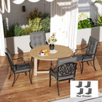 4er Set Sitzkissen 108 x 50 x 5 cm Stuhlkissen mit Bändern, Outdoor Indoor Sitzauflage Hellgrau