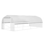 19.5 x 9.8ft Tunnel Greenhouse, with Accessories - White