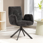 Polstersessel, Akzentsessel, modernes Design, drehbar, bis 120 kg, Schwarz