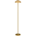 LED Stehlampe Wohnzimmer, Stehleuchte mit 3000 K warmem Licht, Fußschalter, 25 x 25 x 134 cm, Messing