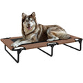 Tragbares erh?htes Hundebett, erh?htes Haustierbett mit atmungsaktivem Netz, f¨¹r gro?e Hunde, Kaffee
