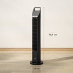 Standventilator, Turmventilator, Klimaanlage, 3 Modi, drehbar, Timer, Schwarz