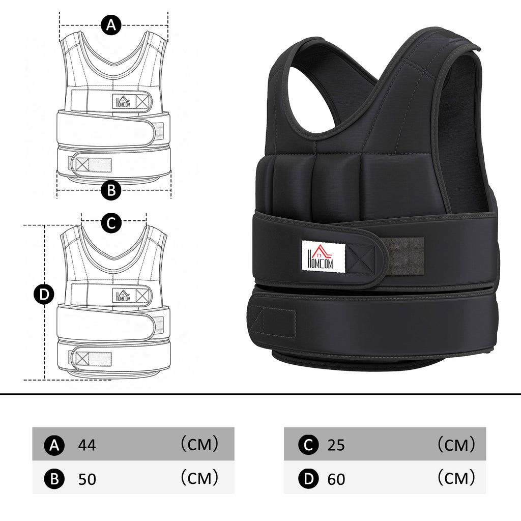 Gewichtsweste 20 KG verstellbare Trainingsweste mit herausnehmenbar Gewichten Klettverschlüsse Laufweste Damen Herren für Muskelaufbau Krafttraining, Laufen, Fitness, Cross Training