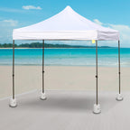 4 Pack 36 kg Gazebo Weights, Canopy Tent Weights with Rapid Clip, Gazebo Leg Weights Fill with Sand or Water, White