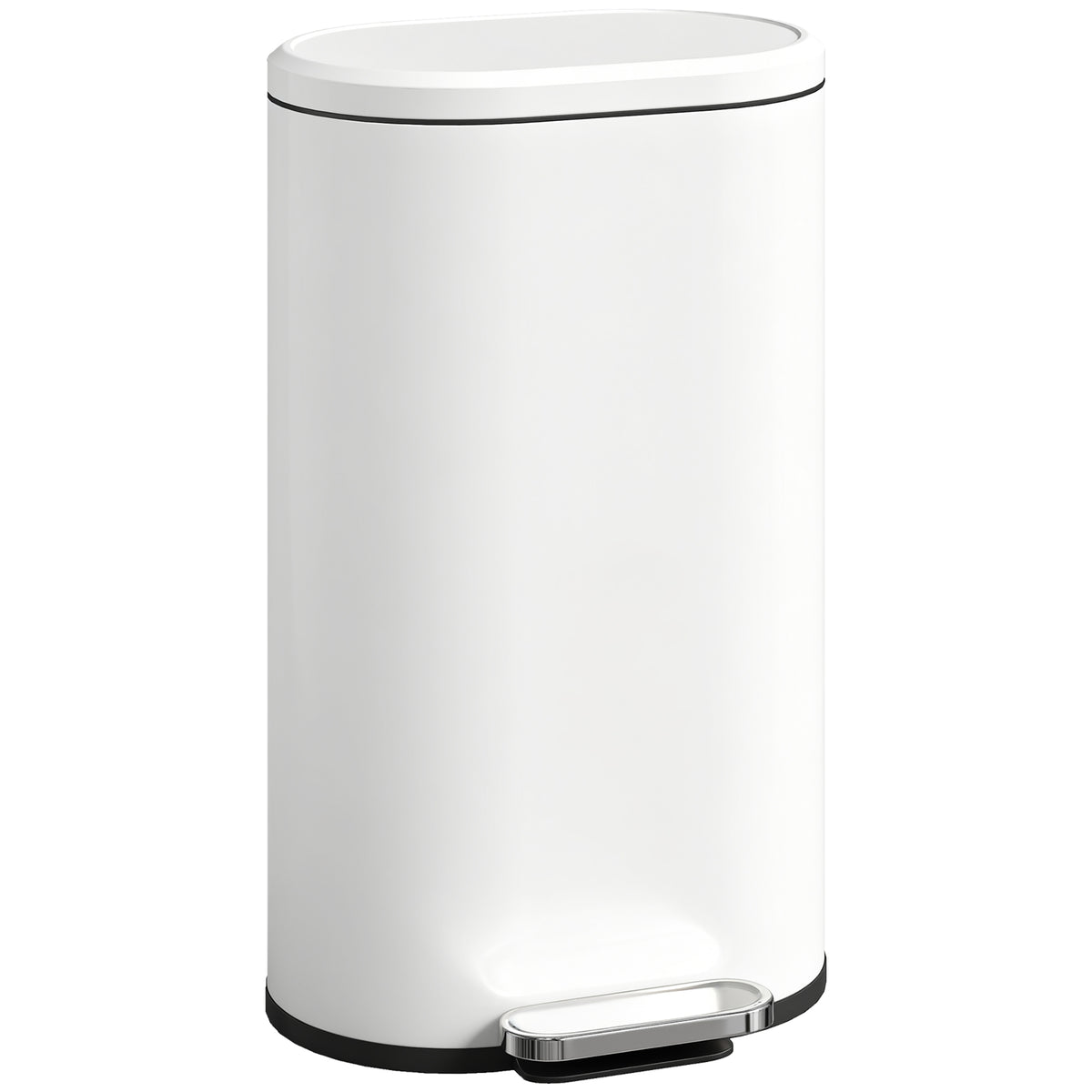 30 L Modern Curved Kitchen Bin - Cream