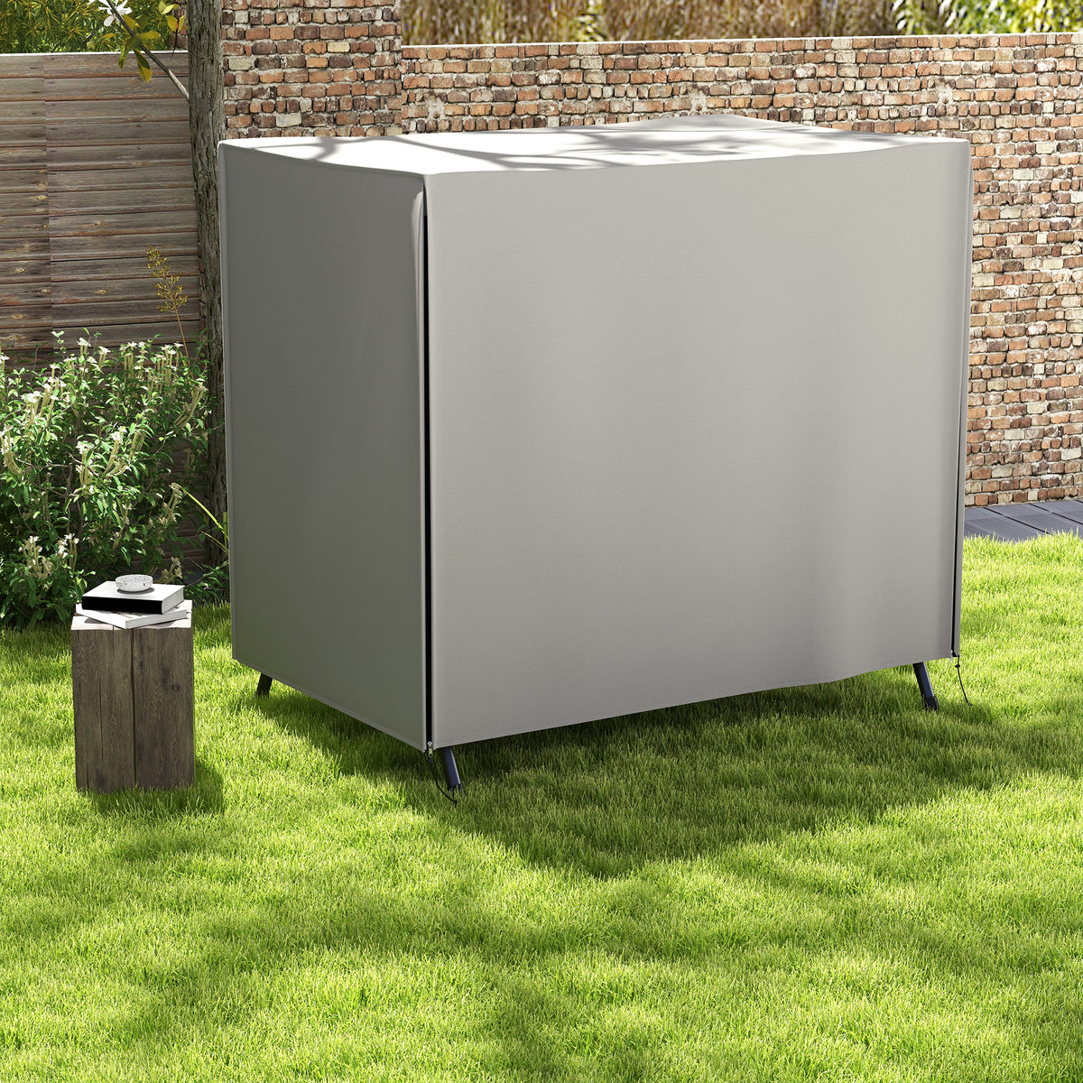 152 x 177cm Three-Seater Swing Chair Protective Cover Light Grey