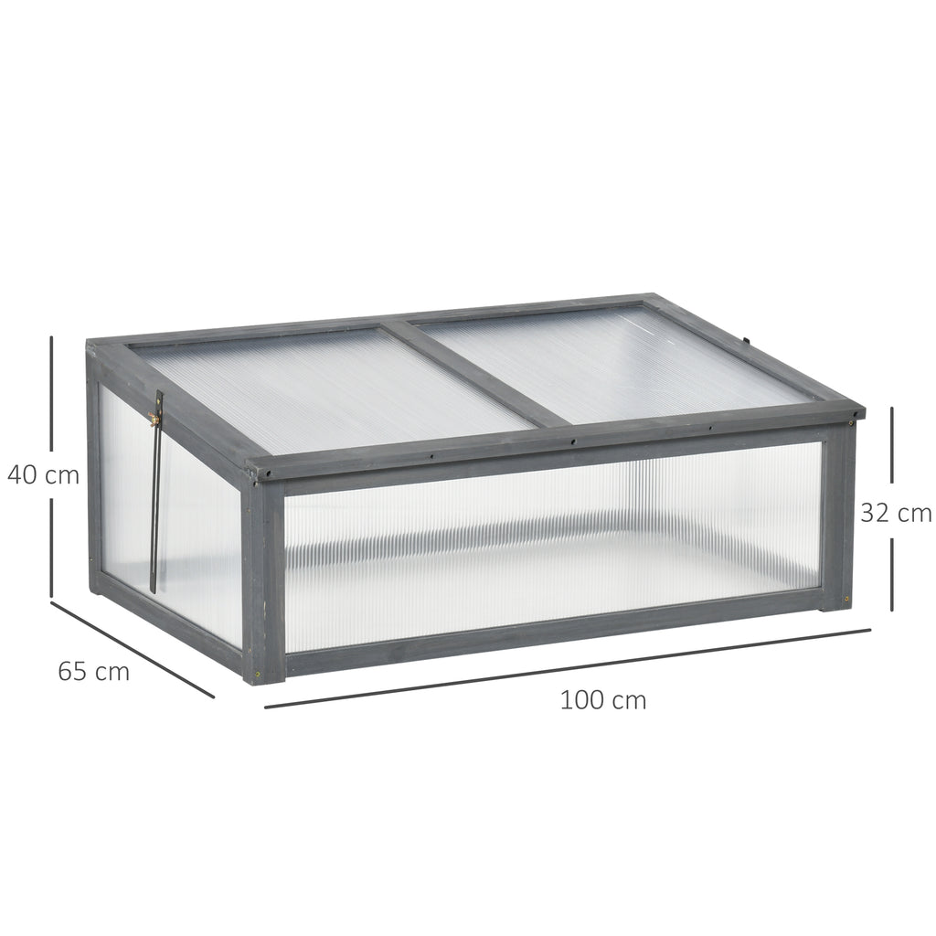 Mini-Gewächshaus, Kleines Gewächshaus für den Garten, mit PC-Platten, Gute Lichtdurchlässigkeit, 100L x 65B x 40H cm