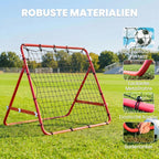 Rebounder Net, Practise Kickback Goal, for Teens, Adults Training - Red