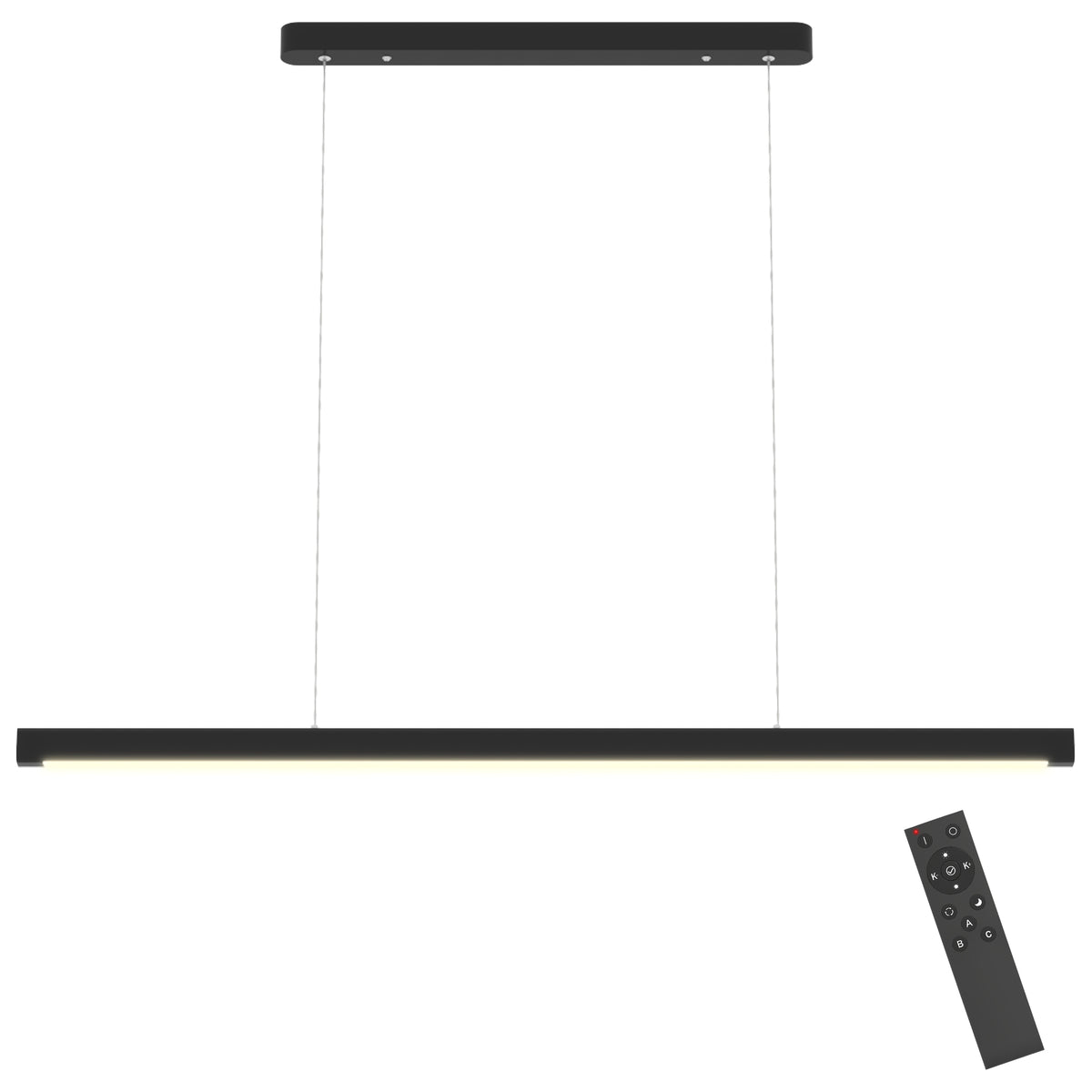 Pendelleuchte mit Fernbedienung und Speicherfunktion, Dimmbar mit einstellbaren Farbtemperaturen