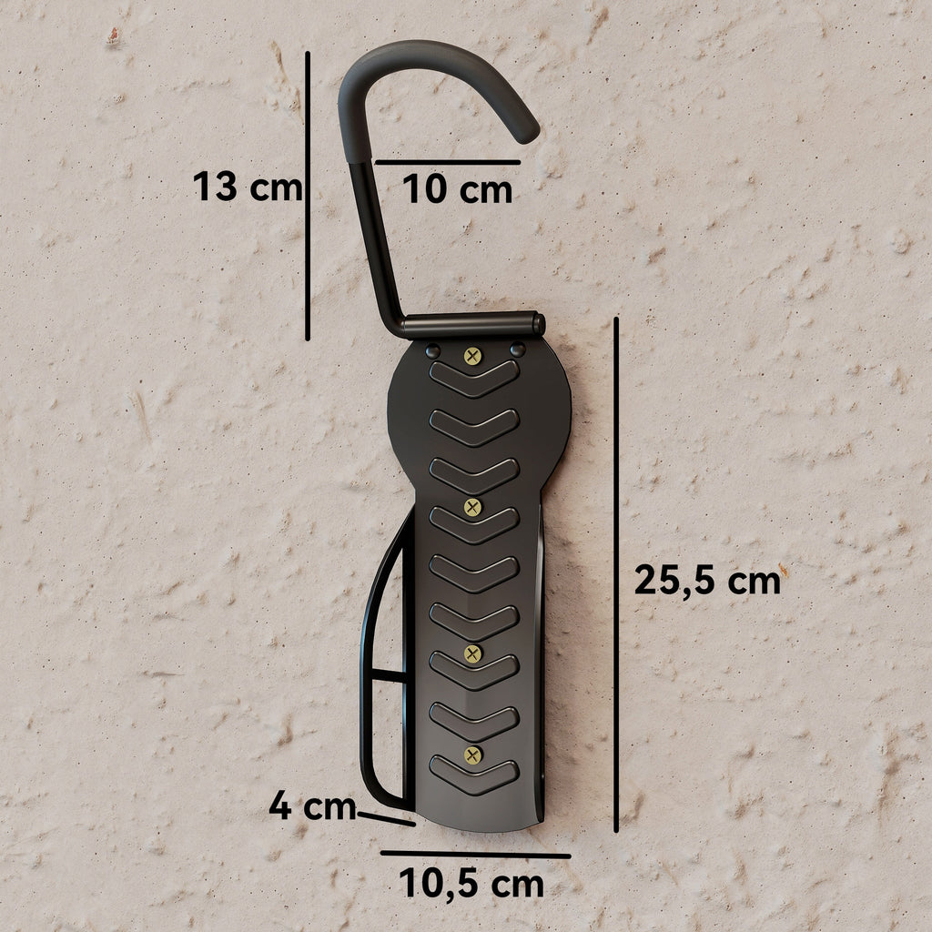4er Set Fahrrad Wandhalterung Vertikal mit 30 kg Tragkraft klappbar für 4 Fahrräder Schwarz