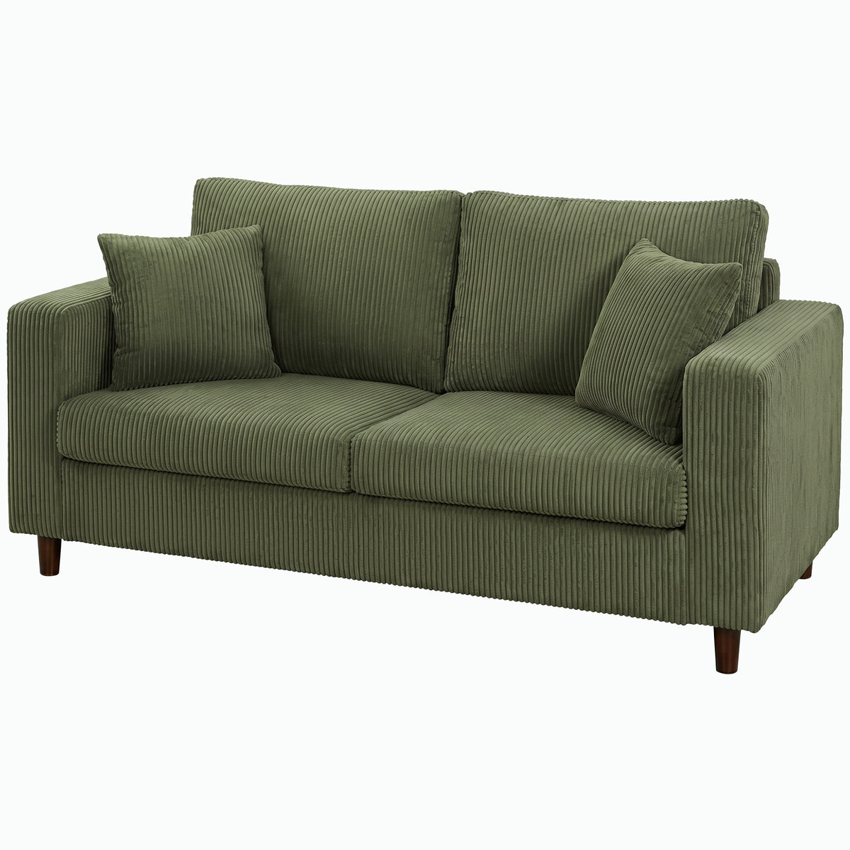 2-Sitzer-Sofa, 170 cm Couch mit Kord-Optik, Breite, Tiefe Sitzfläche