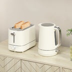 Set aus 1,7 L Wasserkocher und Toaster mit 6 Br?unungsstufen, Beige
