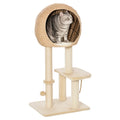 Cat Tree for Indoor Cats 100cm Kitten Climbing Tower Activity Center with Sisal Scratching Post Condo Perch Hanging Balls Teasing Rope Toy Cushion