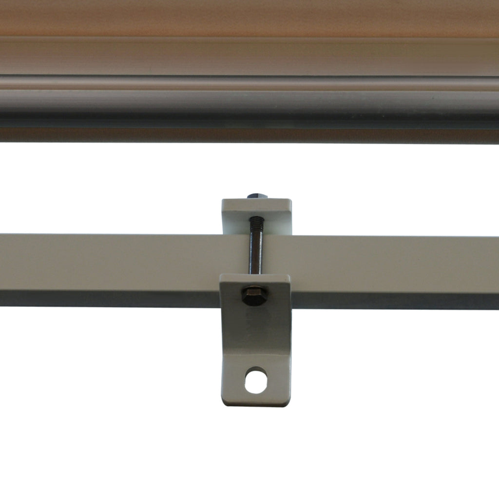 Gelenkarmmarkise Verstellbare Klemmmarkise Terrassenmarkise 3,95 x 3m Sonnenschutz mit Kurbel, Balkonmarkise, Beige