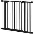 Adjustable Safety Gate w/ One Extensions, Four Adjustable Screws, Black
