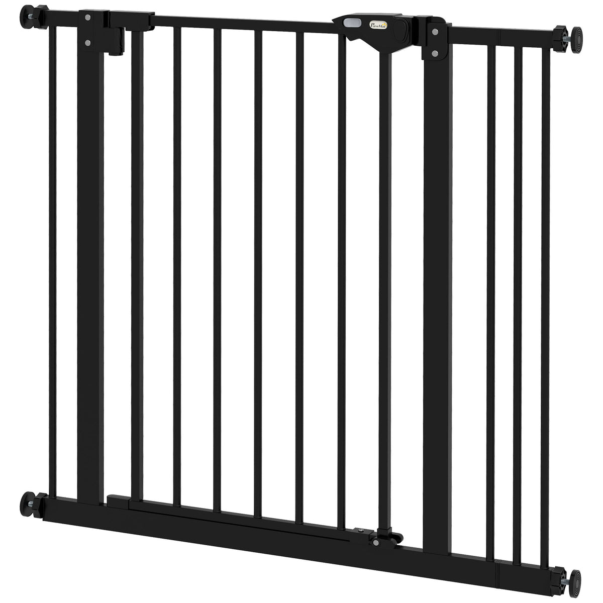 Adjustable Safety Gate w/ One Extensions, Four Adjustable Screws, Black