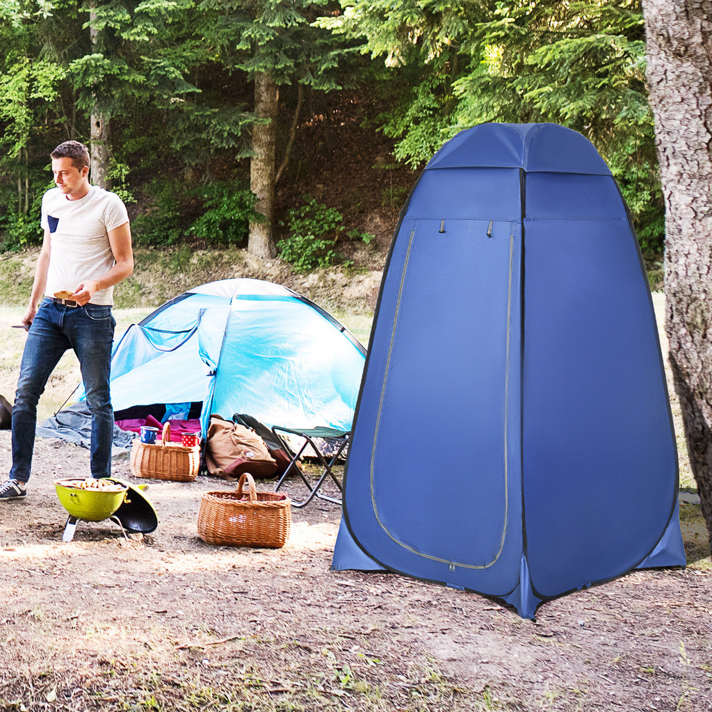 Pop-up Duschzelt, tragbare Toilettenzelt mit Tragetasche Fenster mobile Umkleidezelt WC Zelt Privatsphäre Toilette Umkleidekabine Wurfzelt Lagerzelt für Outdoor Camping Strand