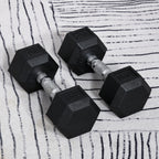 2x8kg Hex Dumbbell Rubber Weights Sets Hexagonal Gym Fitness Lifting Home
