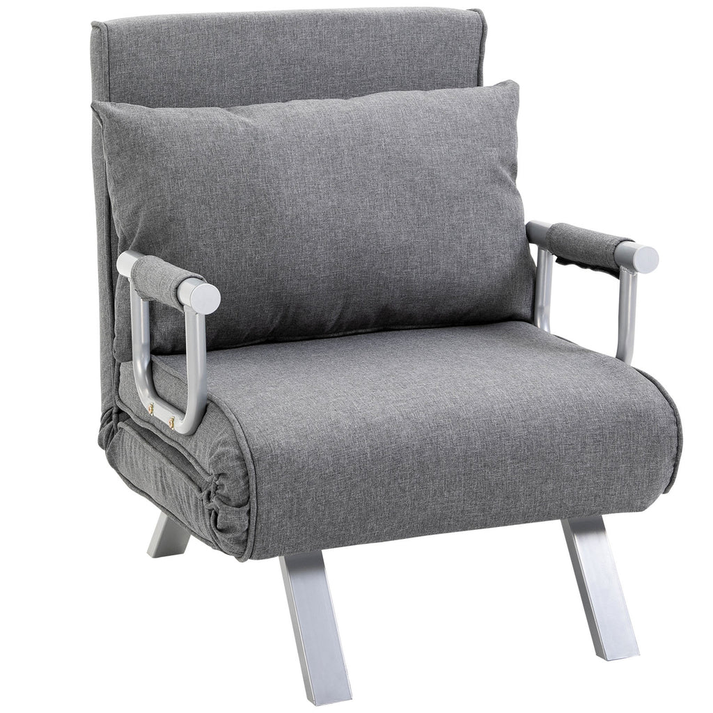 Relaxsessel Liegesessel Sessel, Liegefunktion, G?stebett, 65 cm x 69 cm x 80 cm, Grau