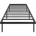 Bettgestell, 90 x 200 cm Metallbett mit Stauraum unter dem Bett, Metallgestell mit Lattenrost, kein Boxspring nötig