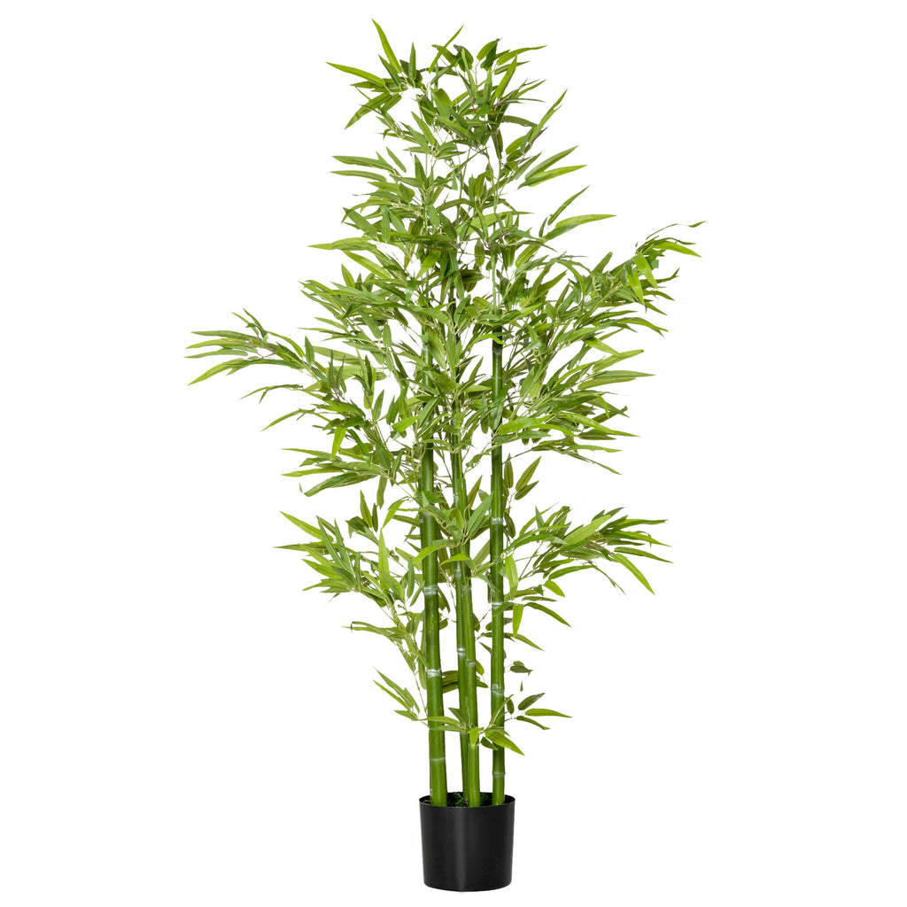 K¨¹nstliche Bambus-Pflanze, 924 Bl?tter, robuster Topf, Kunstmoos, Kunststoff, Gr¨¹n