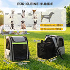 Dog Carrier Backpack Expandable, Breathable Pet Carrier Bag for Small Puppy Cat with Reflective Strip for Travel Hiking