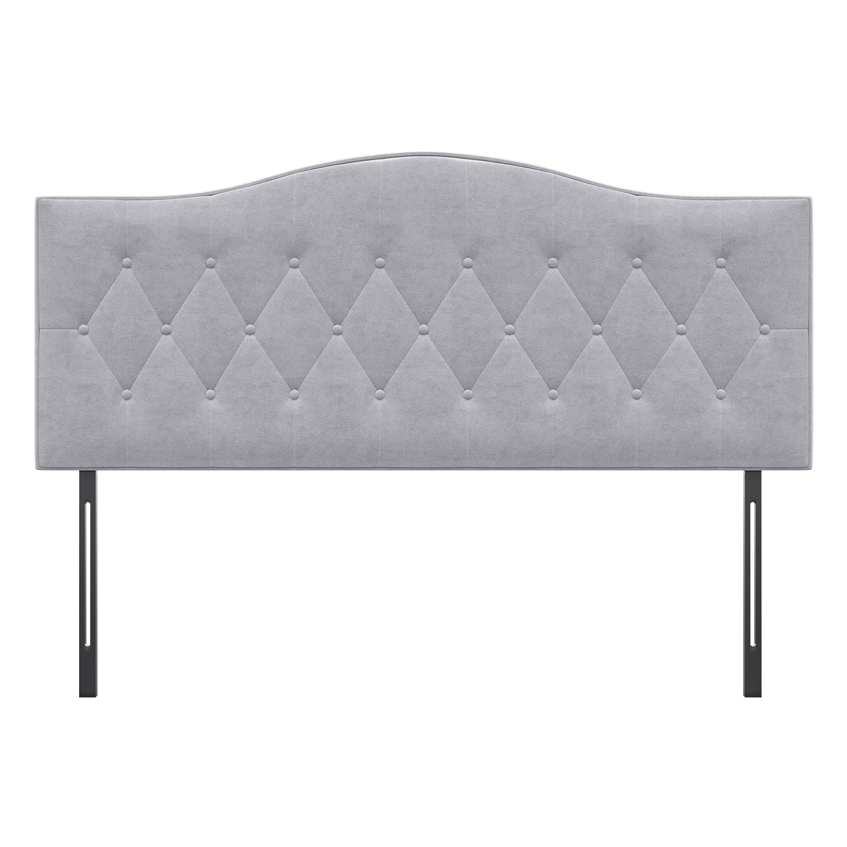 Kopfteil für Bett Polsterkopfteil Bett Kopf Rückenlehne Bettkopfteil in grau Pappel Samt Stoff 185 x 8 x 134 cm