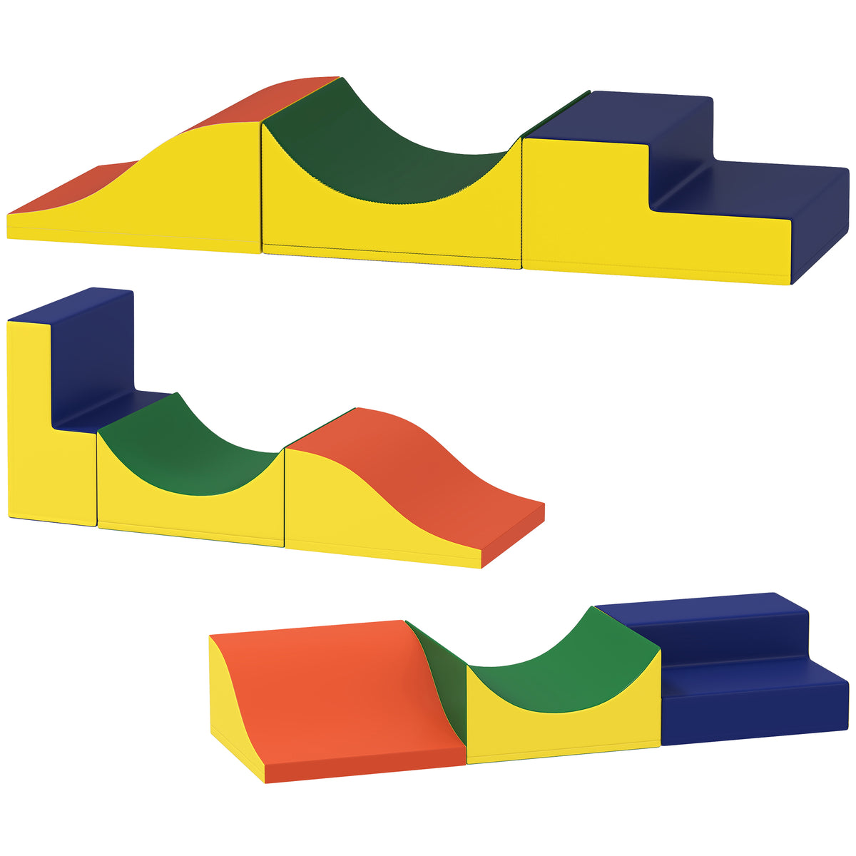 3-teiliges Kletter- und Krabbelset f¨¹r Kleinkinder, Kunstleder, Schaumstoff, Gelb