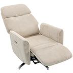 2 Motoren Relaxsessel Elektrisch Verstellbar Drehbar Creme