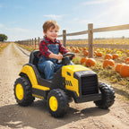 Kinder-Baufahrzeug, Aufsitzauto f¨¹r Kinder, Fernbedienung, manuelle Steuerung, Bluetooth+Musik-Funktion, 3-6 Jahre, Kunststoff, Stahl, Gelb
