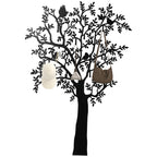 Wandgarderobe, Wandmontierter Mantelhaken, Baumdesign mit V?geln, Schwarz