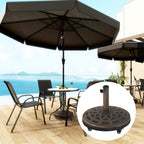 Sonnenschirmst?nder aus Beton, Schirmst?nder mit Rolle, Rund Schirmhalter St?nder f¨¹r Sonnenschirm 32/38/48mm