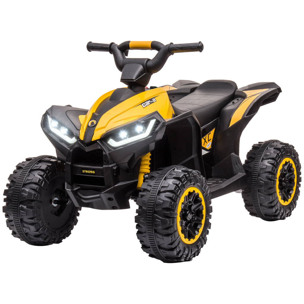 Elektro-Kinderquad, LED-Scheinwerfer, Sto?d?mpfer, ergonomischer Sitz, Gelb+Schwarz