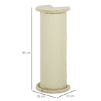 85cm Tall Cat Scratching Post, with Sisal Rope, Soft Plush, Anti Tip - Beige