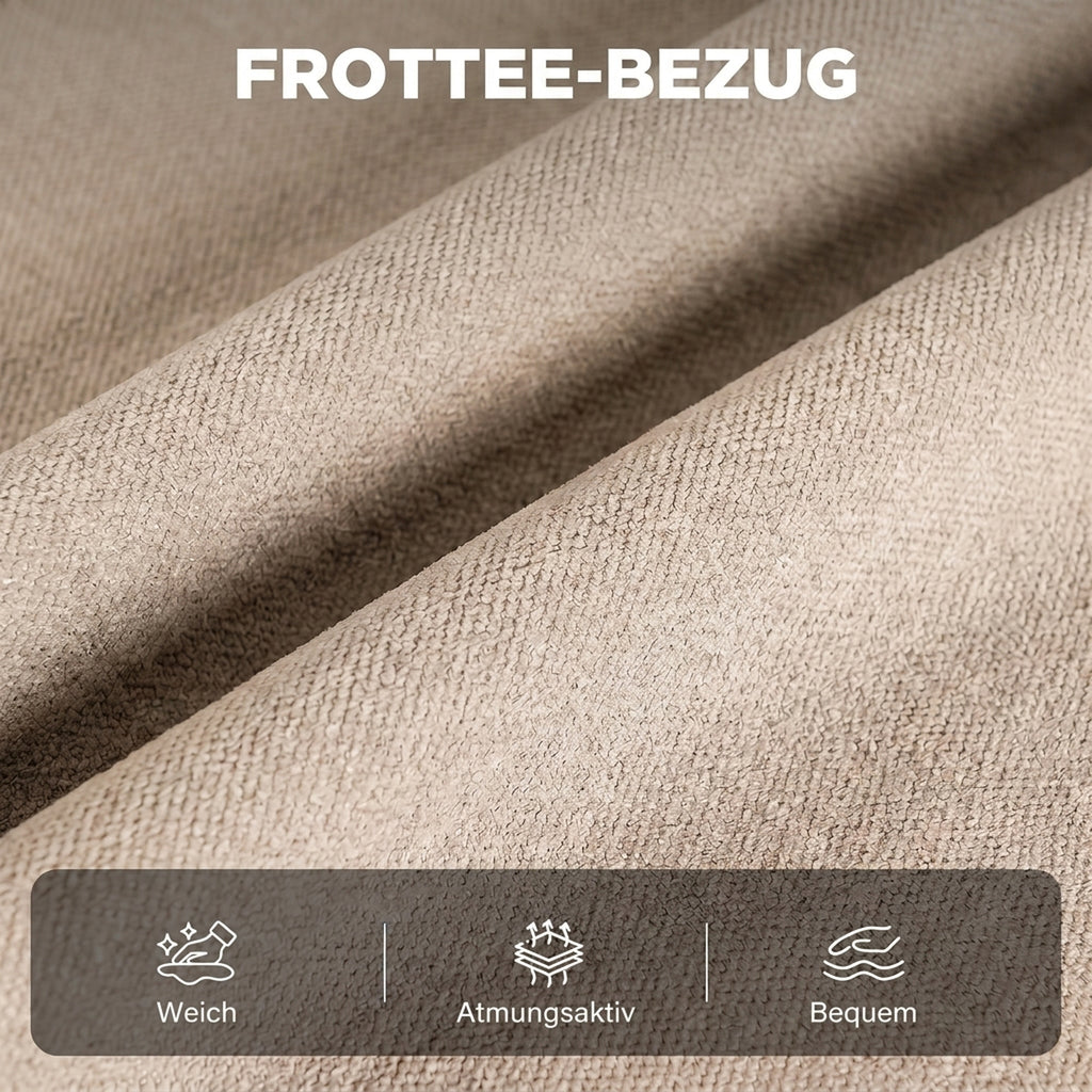 Relaxsessel mit Wärme Vibrationsmassage und Liegefunktion Beige