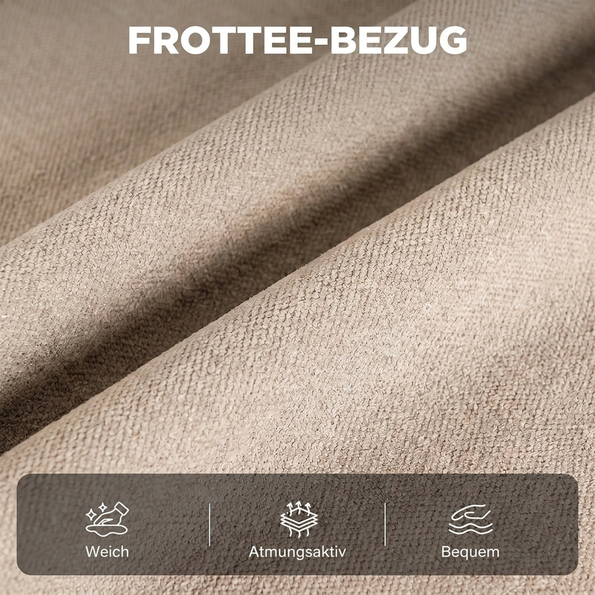 Relaxsessel mit Wärme Vibrationsmassage und Liegefunktion Beige