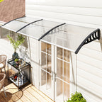 Front Door Canopy, Outdoor Awning, Rain Shelter, 303 x 96cm , Clear