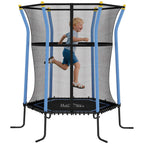 Kids Trampoline Mini Bouncer with Enclosure Safety Net For Ages 3-10 Years - Blue