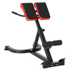 45-Degree Hyperextension Roman Chair, 5-Level Adjustable Back Extension Bench, Heavy-Duty Home Gym Equipment, Red