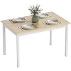 Four-Seater Farmhouse-Style Wooden Table