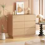 100 cm Sideboard, Buffetschrank mit 6 Schubladen, Kommode für Küche, Wohnzimmer, Esszimmer, Naturholz