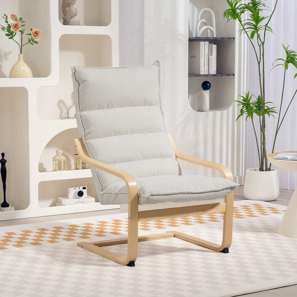 Sessel, Loungesessel mit geschwungenen Beinen und Armlehnen für Wohnzimmer