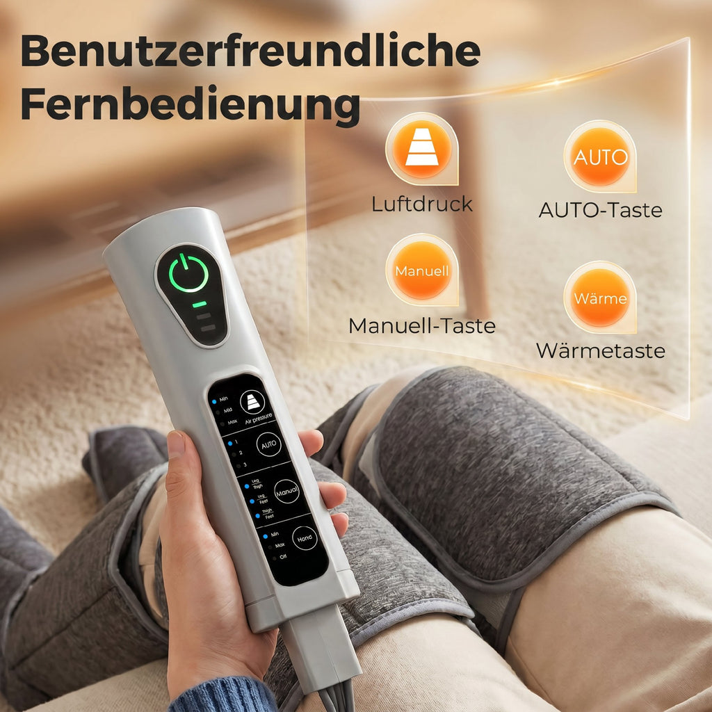 Beinmassagegerät mit Wärme und Luftkompression, 2 Wärmestufen