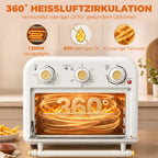 Heißluftfritteuse 12 Liter Mini Backofen mit Umluft 5 Programme
