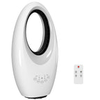 Turmventilator ohne Rotorblätter leiser Ventilator mit 60° Oszillation, LED-Beleuchtung, 3 Geschwindigkeiten, 7,5H-Timer