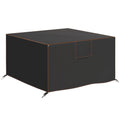Garden Furniture Cover, Waterproof Patio Furniture Cover with Air Vent, 420D Oxford Fabric, 125 x 125 x 74 cm, Black